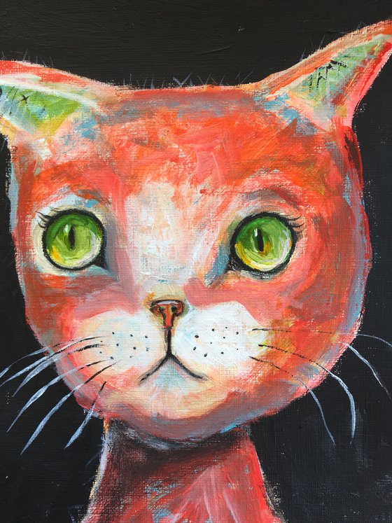 Ginger Cat - Quirky Naive & Colourful