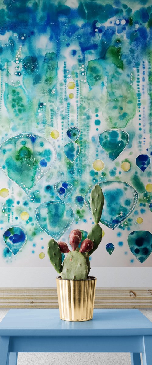 Turquoise motion 3 by Ilaria Finetti