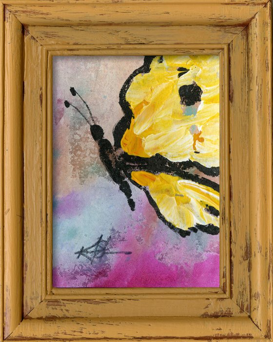Butterfly Beauty 7 - Framed Painting by Kathy Morton Stanion