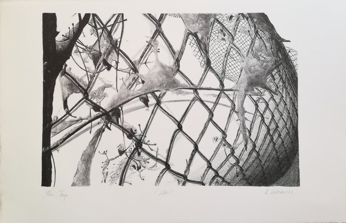 Surrealistic Animal Limited Edition Print By Kristina Vatova, 24 X 16", "The Trap Ii", Original Artwork