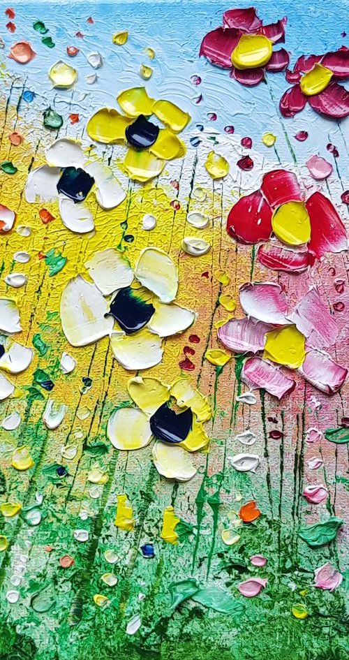 "Colourful Meadow Flowers in Love" by Phil Broad