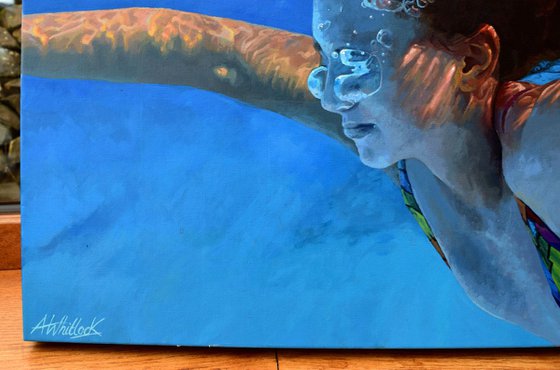 Bathed in Light - Large Underwater Painting