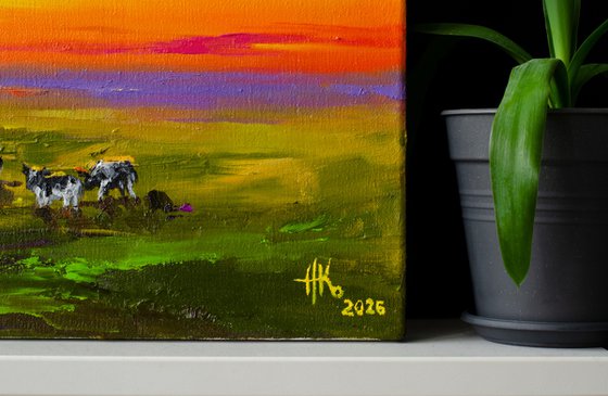 Chromatic Sunset — Golden Field Glow