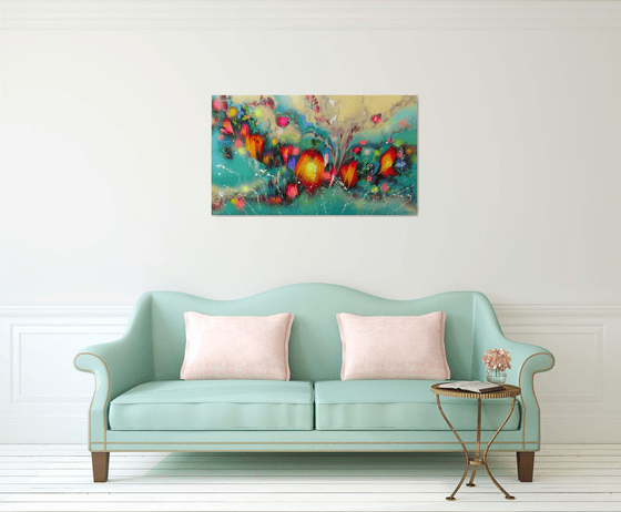 "Floral Sunset" LARGE Painting