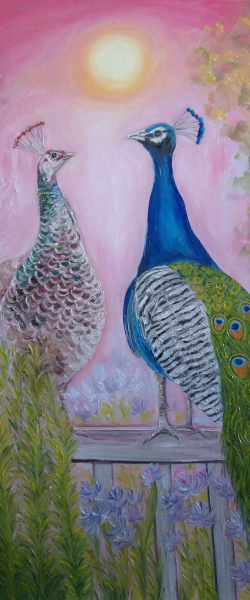 Pair of peacocks by Olga Knezevic