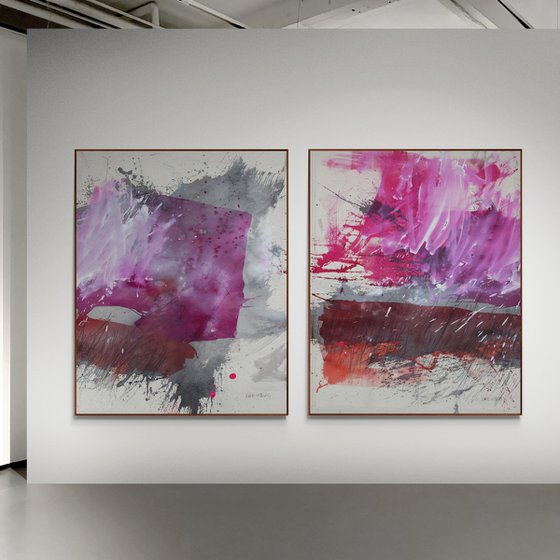 PINK DREAMSCAPE I&II (Diptych)