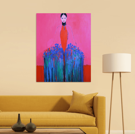 The Girl with Bouquet