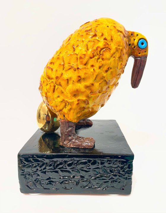 Orange Bird with Golden Egg