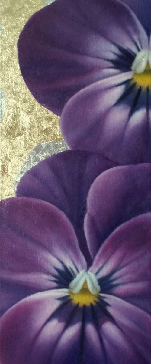 “Dance”, purple viola painting by Tatyana Mironova