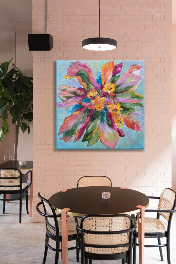 XL size abstract emotional painting JOYFUL MOOD