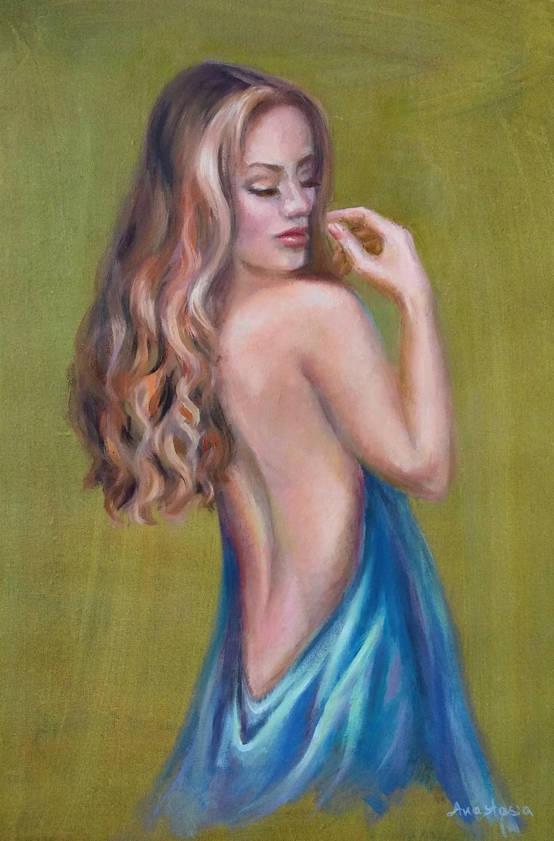 Honeymoon Woman Portrait by Anastasia Art Line