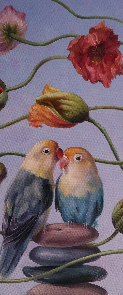 "Love birds and flowers" by Lena Vylusk