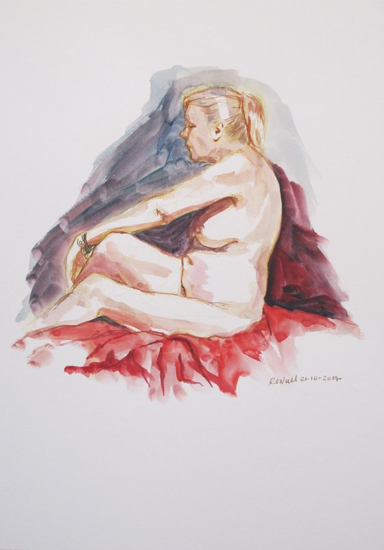 Seated female nude