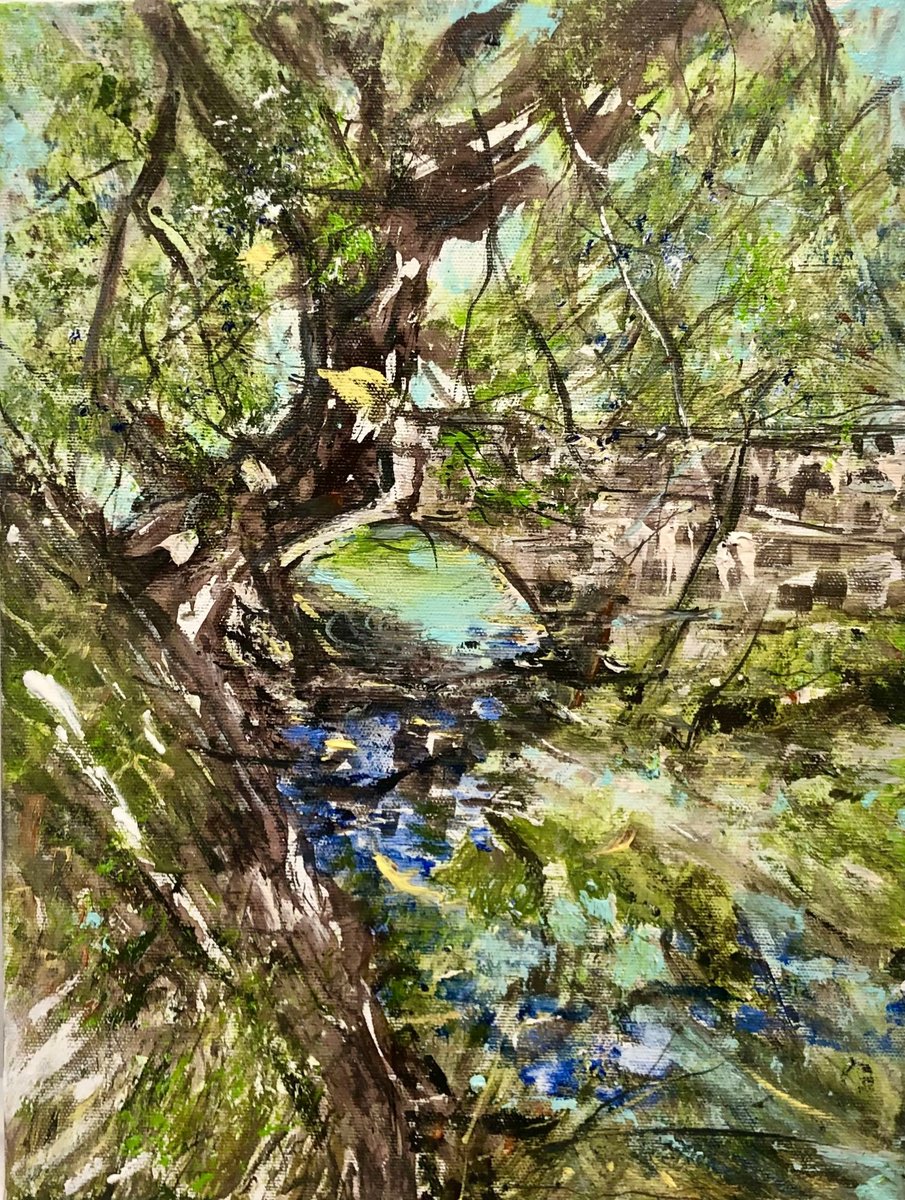 Expressive Oil Painting , Spring Glow By Snezana Djordjevic, 12 X 16, Artwork For Sale On Artfinder