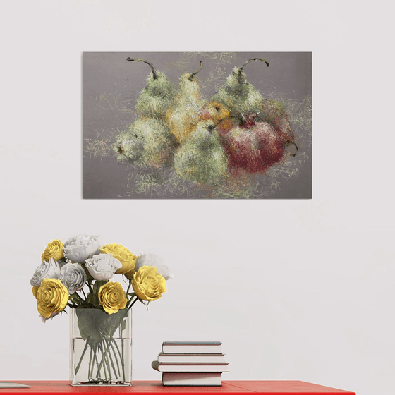 Autumn fruits. Original art, gift, one of a kind, handmade painting.