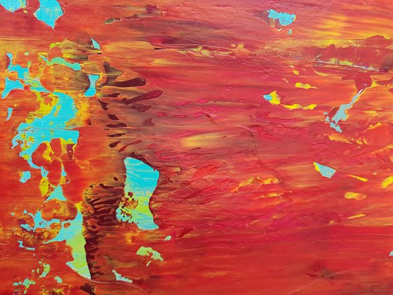 Caribbean evenings - diptych colorful abstract painting