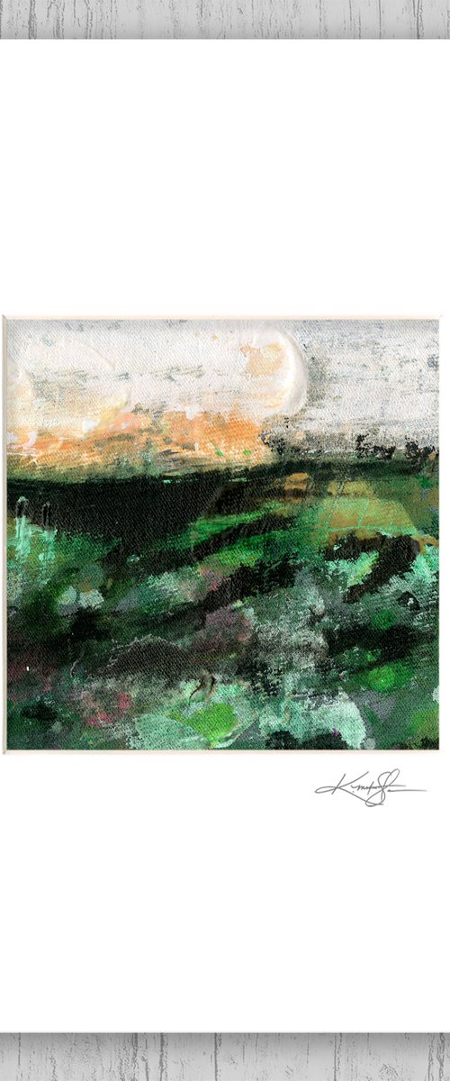 Mystic Land 11 - Textural Landscape Painting on Fabric by Kathy Morton Stanion by Kathy Morton Stanion