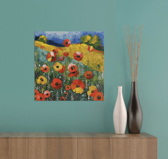 Sunlit Poppies Bloom