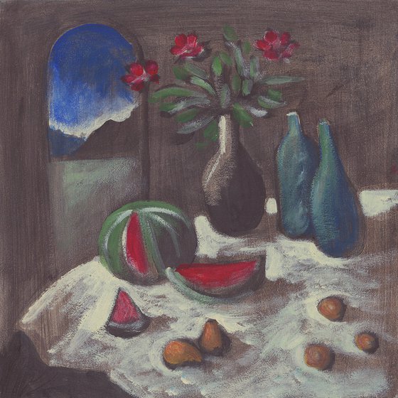 Still Life With A Mountain View