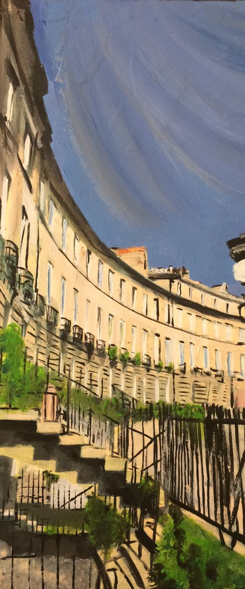 Edinburgh, Sundrenched Crescent by Andrew  Reid Wildman