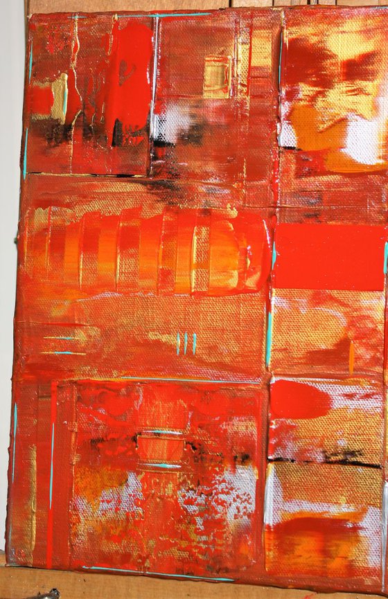 Little Primitive Red Abstract Expression