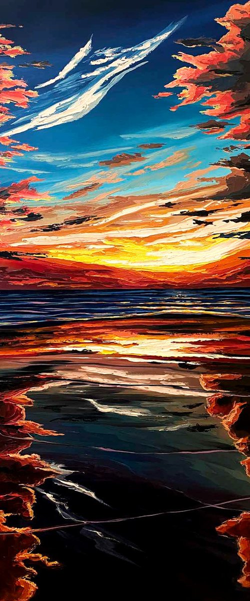 Bright sunset by Elena Adele Dmitrenko