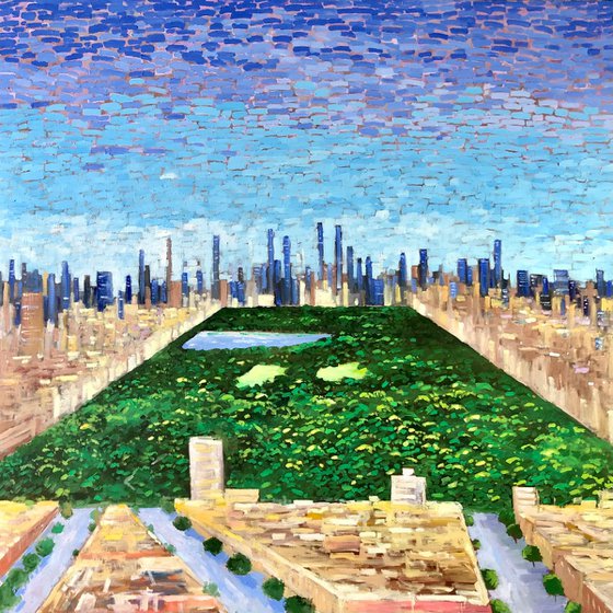 New York, cityscape painting