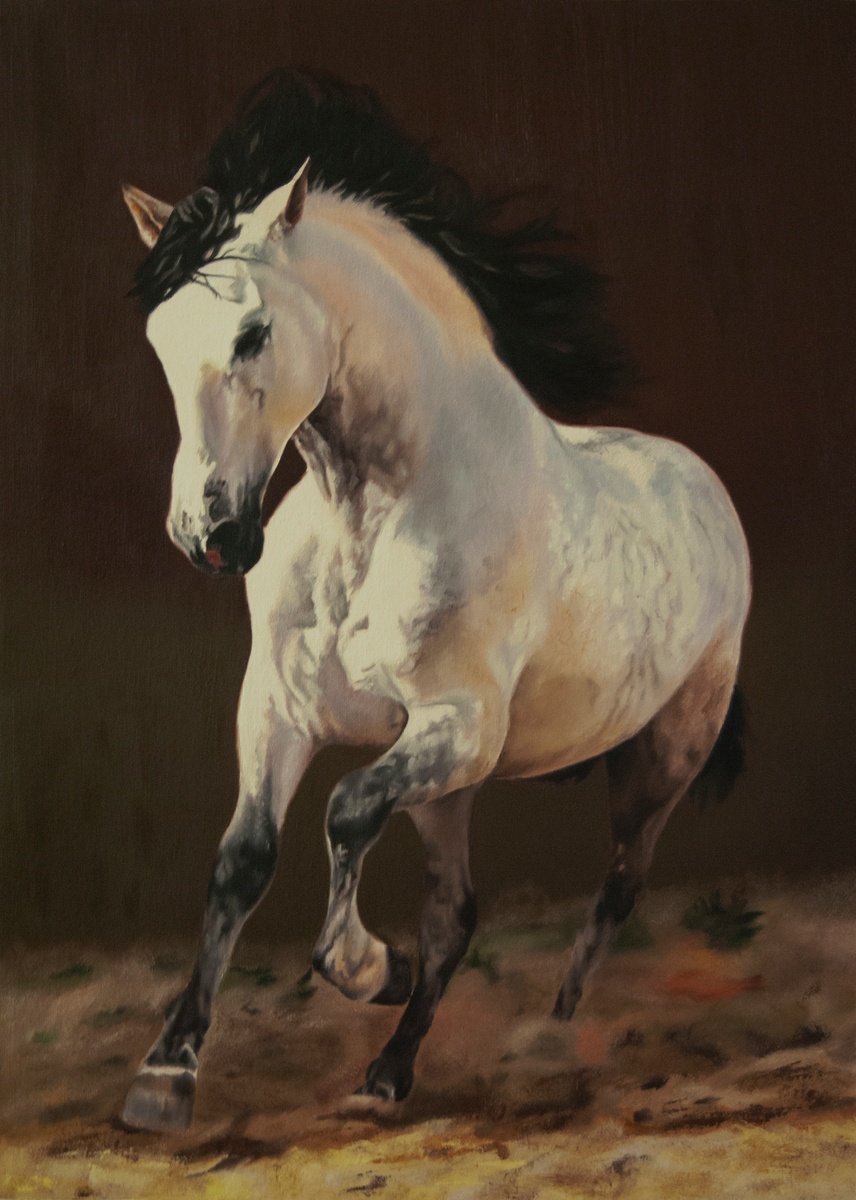 Running horse by Simona Tsvetkova