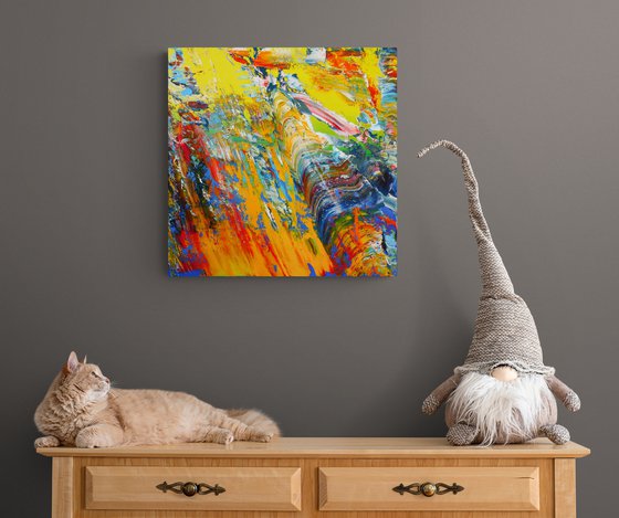 50x50 cm Colorful Abstract Painting Original Oil Painting Canvas Art