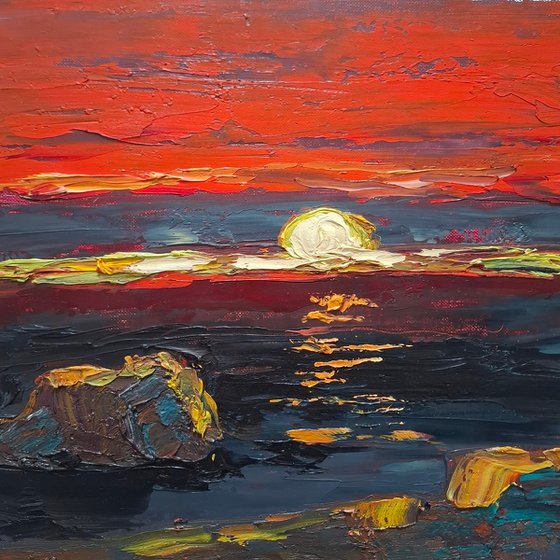 Oil painting Sunset