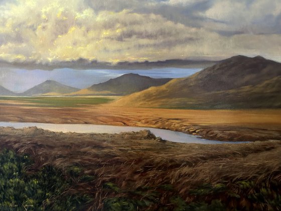 Early sunset over the mountains