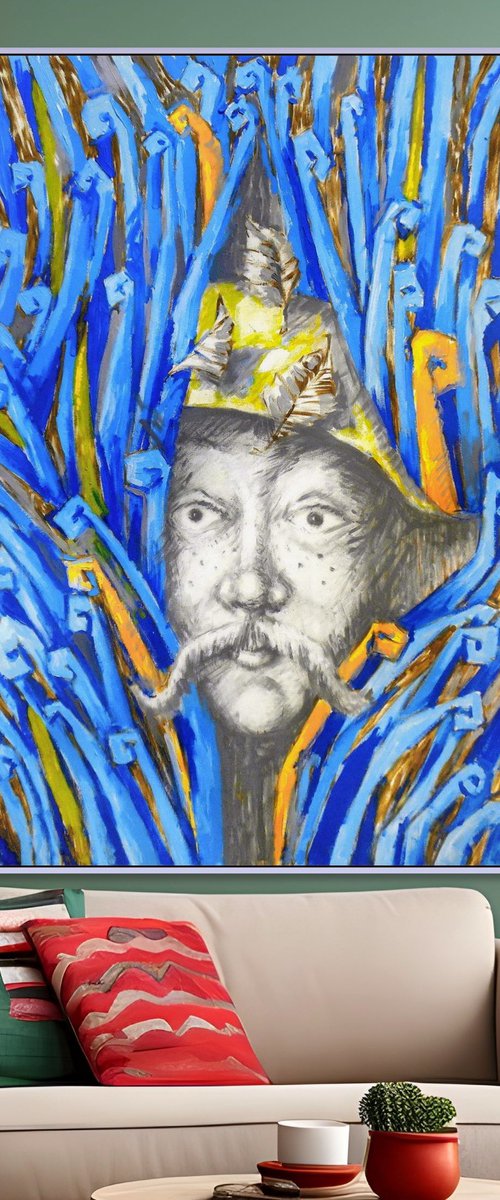 Watcher on Blue by Evgen Semenyuk