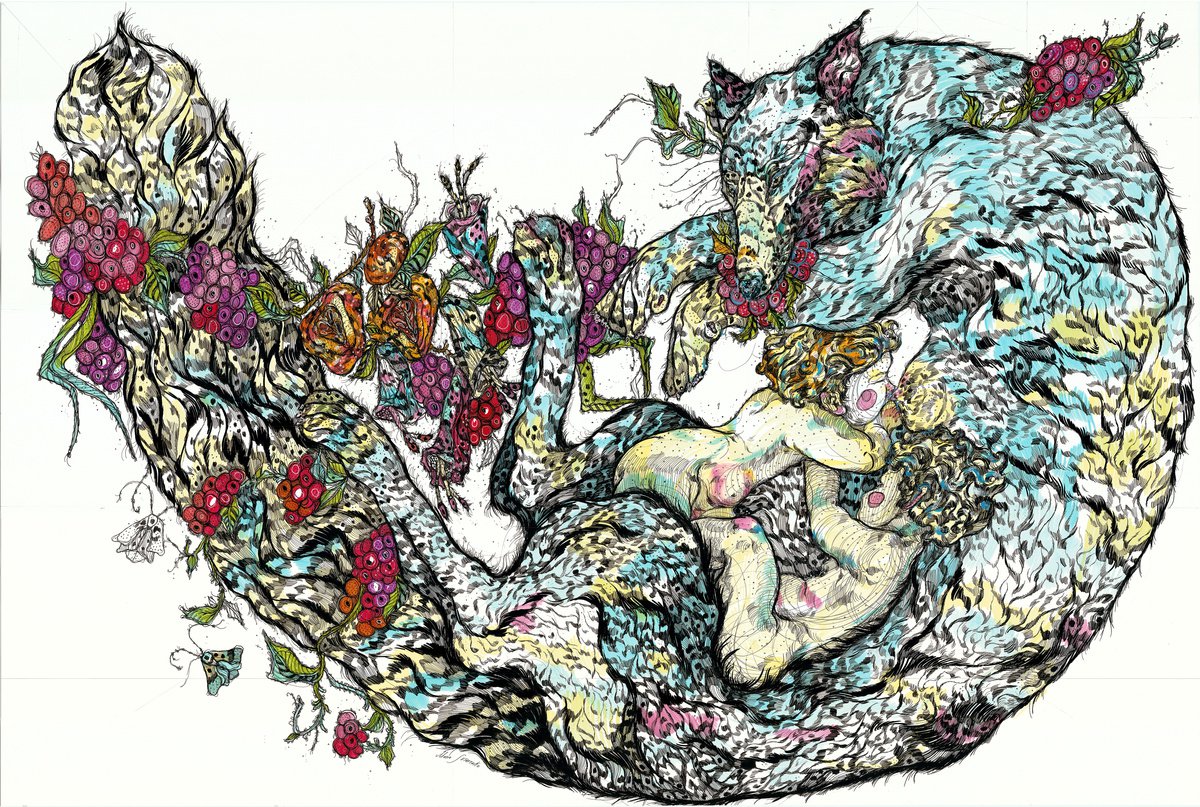 Impressionistic Portrait Painting By Maria Susarenko, 47 X 35", Romulus&Remus, Original Artwork