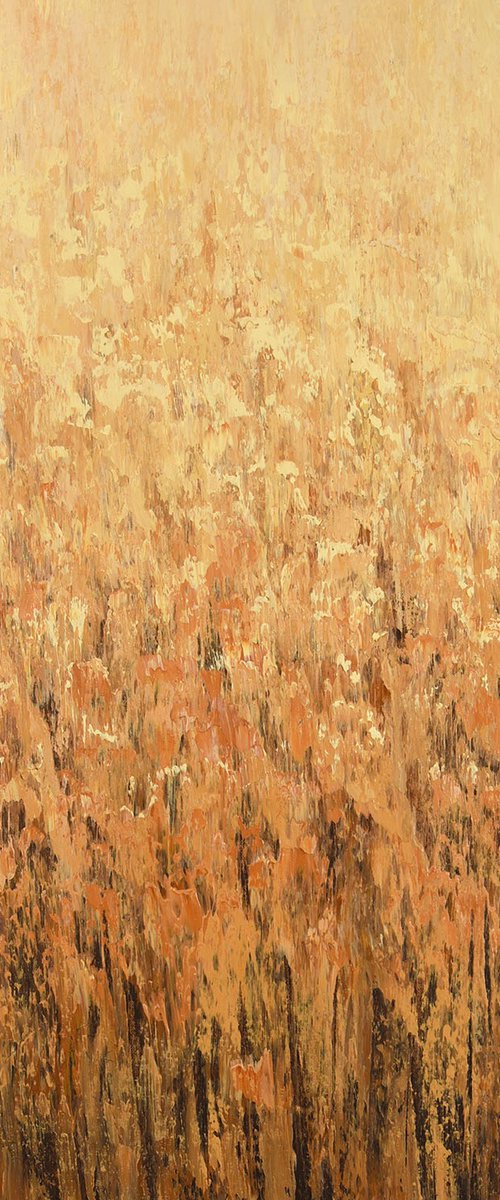 Warm Field - Textured Abstract by Suzanne Vaughan