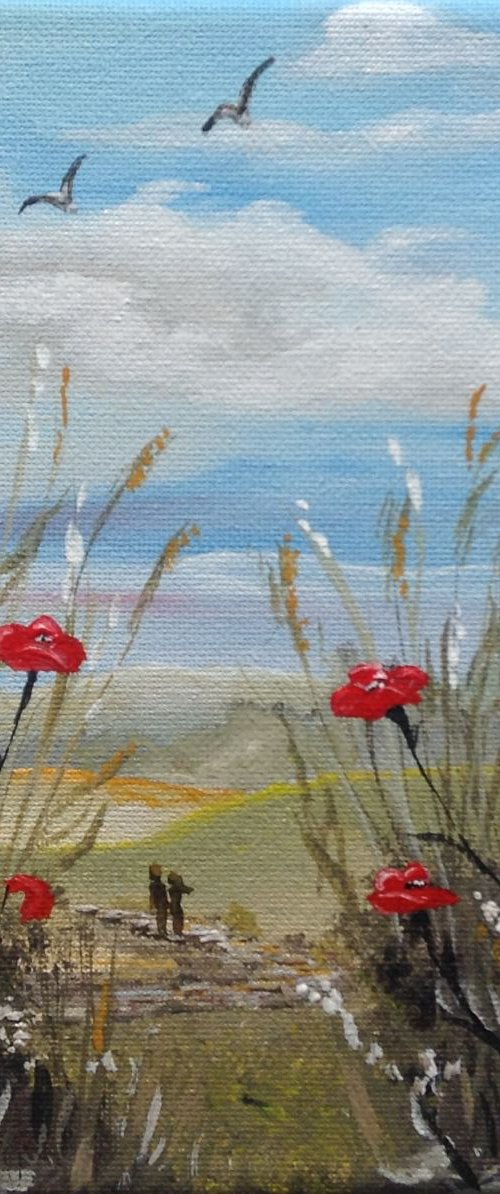Through the poppy field by Marja Brown