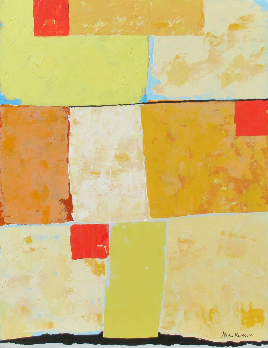 Yellow Stamina. by Megha Hendrick. Abstract.