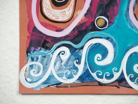 Wild summer ocean - abstract