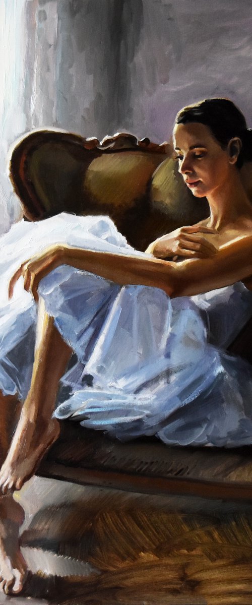 Ballerina, the dark room by Serghei Ghetiu