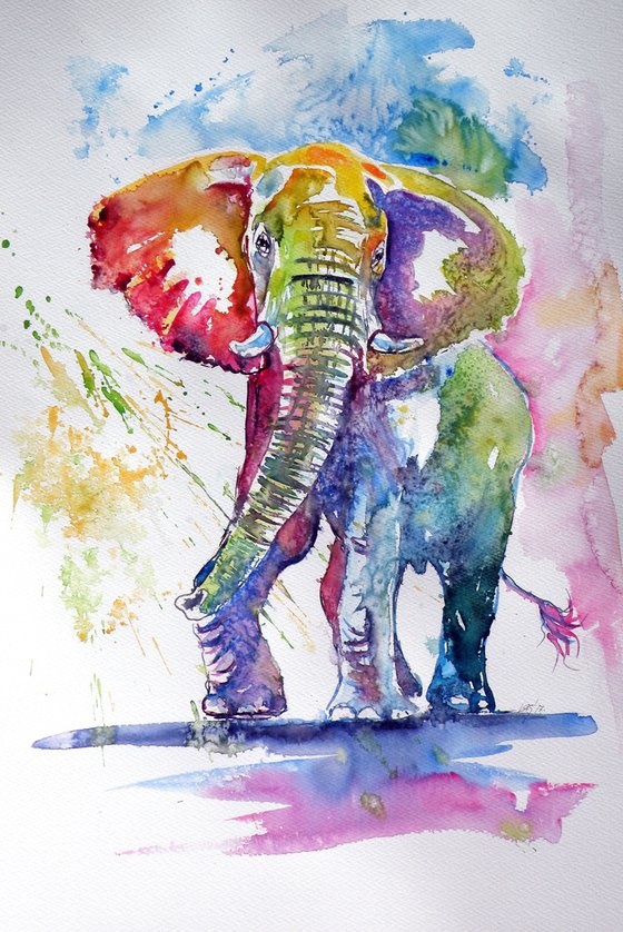 Colorful elephant II