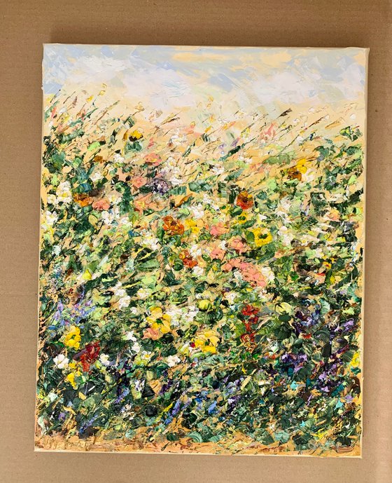 Blooming meadow in summer