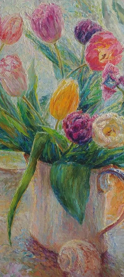 Bouquet of spring tulips by Svetlana Koval (Gunchenko)