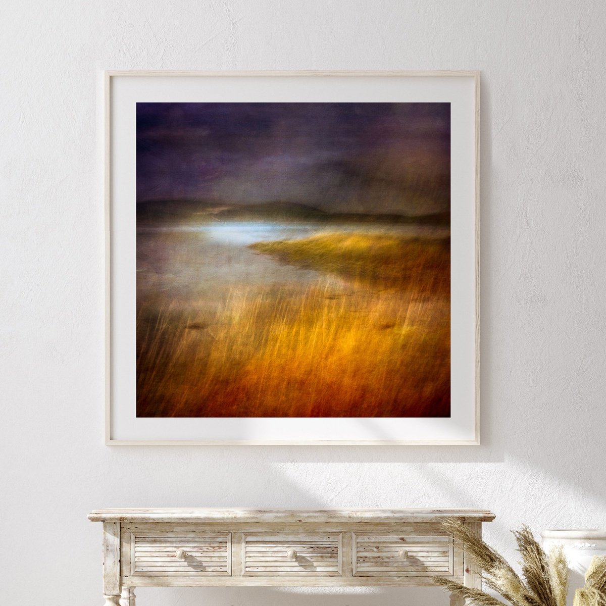 Impressionistic Landscape Photograph By Lynne Douglas, 36 X 36", The Fabric Of The Land Ii, Original Artwork