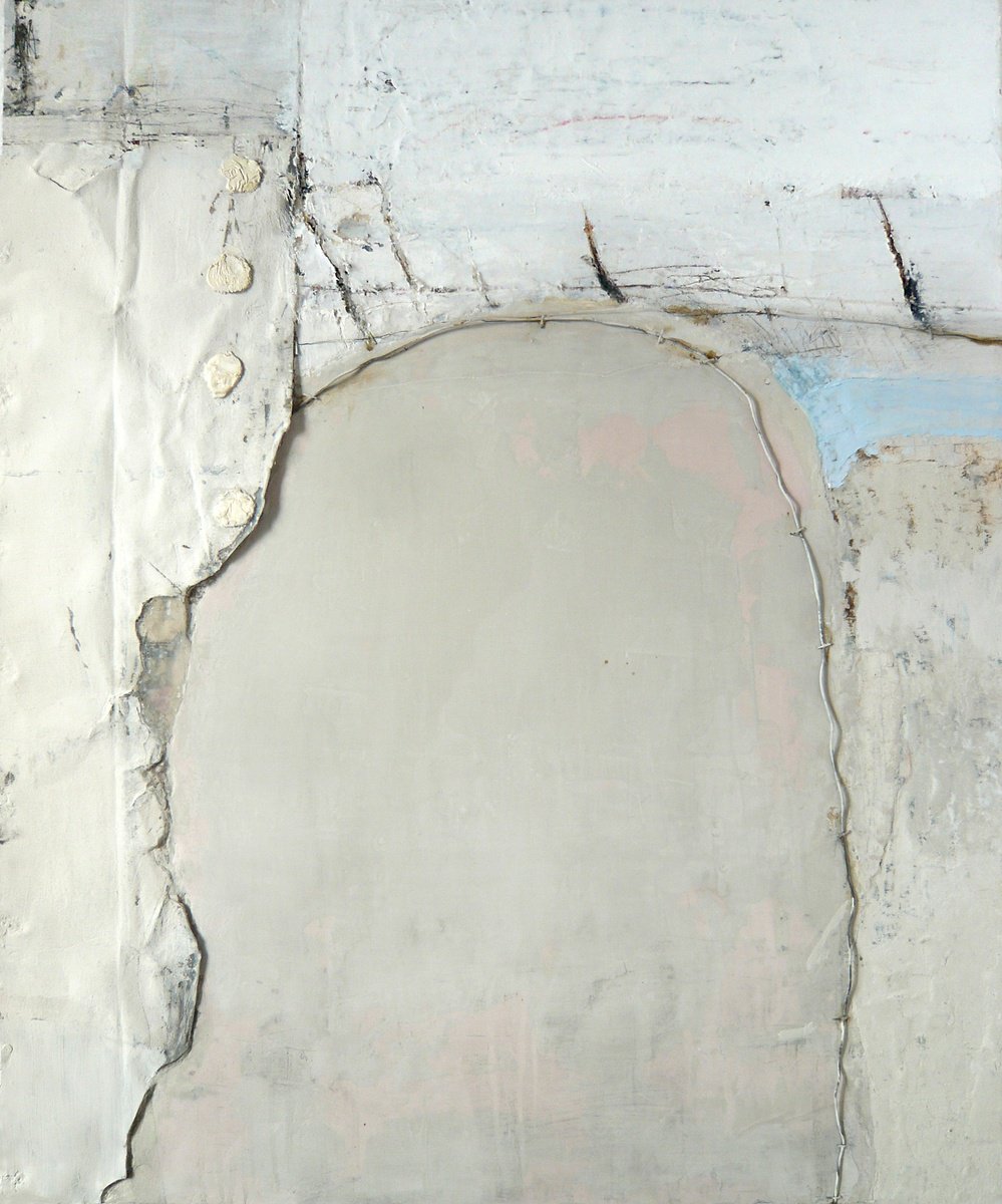 Expressive Abstract Painting By Jaroslaw Broitman, 31 X 38, Landscape 4. 2019, Original Artwork