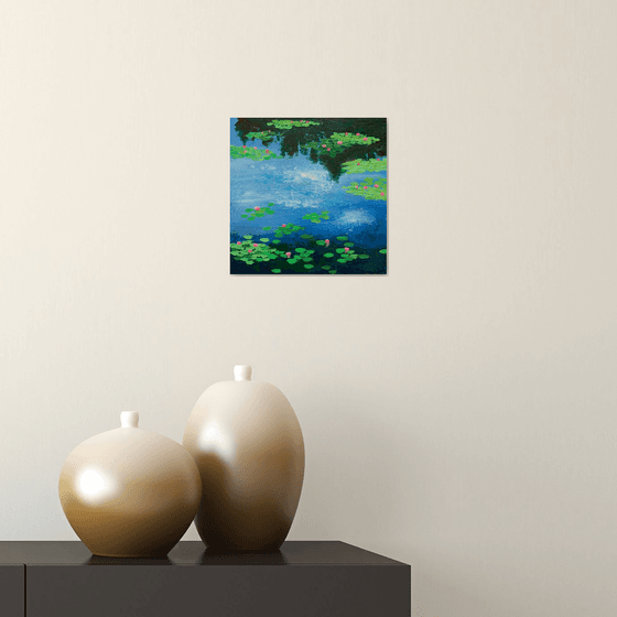 Monet’s water lilies ! Small knife painting!