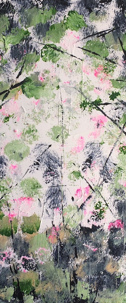 May Day blossoms 12x12 by Lil Nutter
