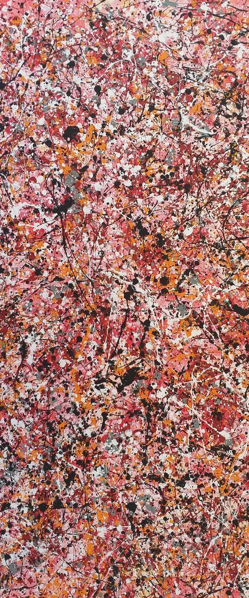 Abstract J. Pollock style acrylic on canvas by M.Y. by Max Yaskin