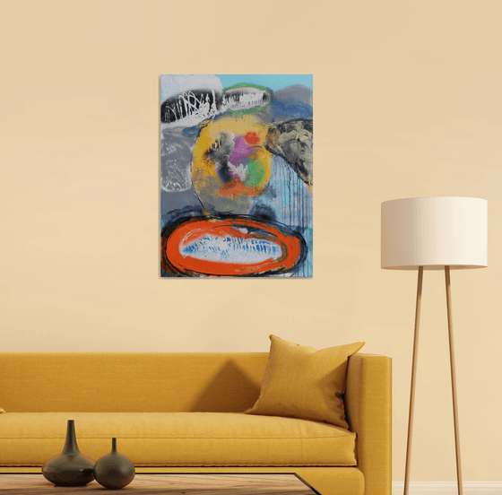 composition with yellow and orange