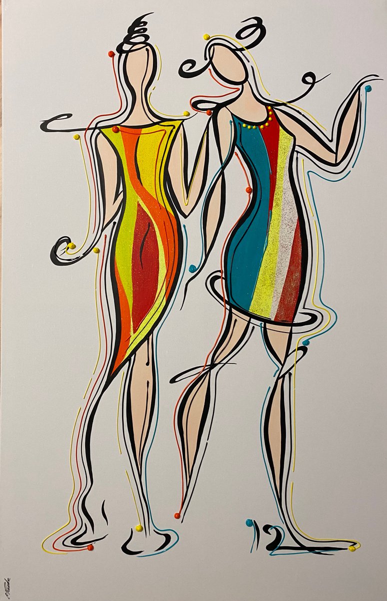 Abstract Portrait Acrylic Painting By Eka Peradze, 30 X 45, Women Painting Acrylic Eka Peradze Art., Original Artwork