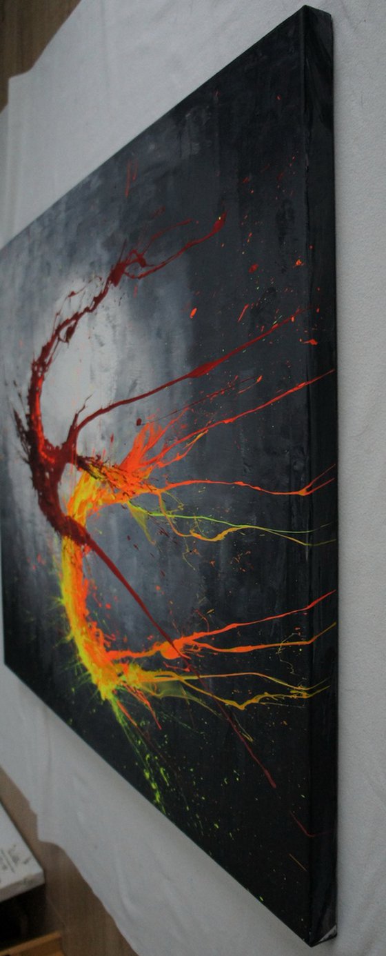 Twisting Fire IX (Spirits Of Skies 080195) (100 x 80 cm) XXL (40 x 32 inches)