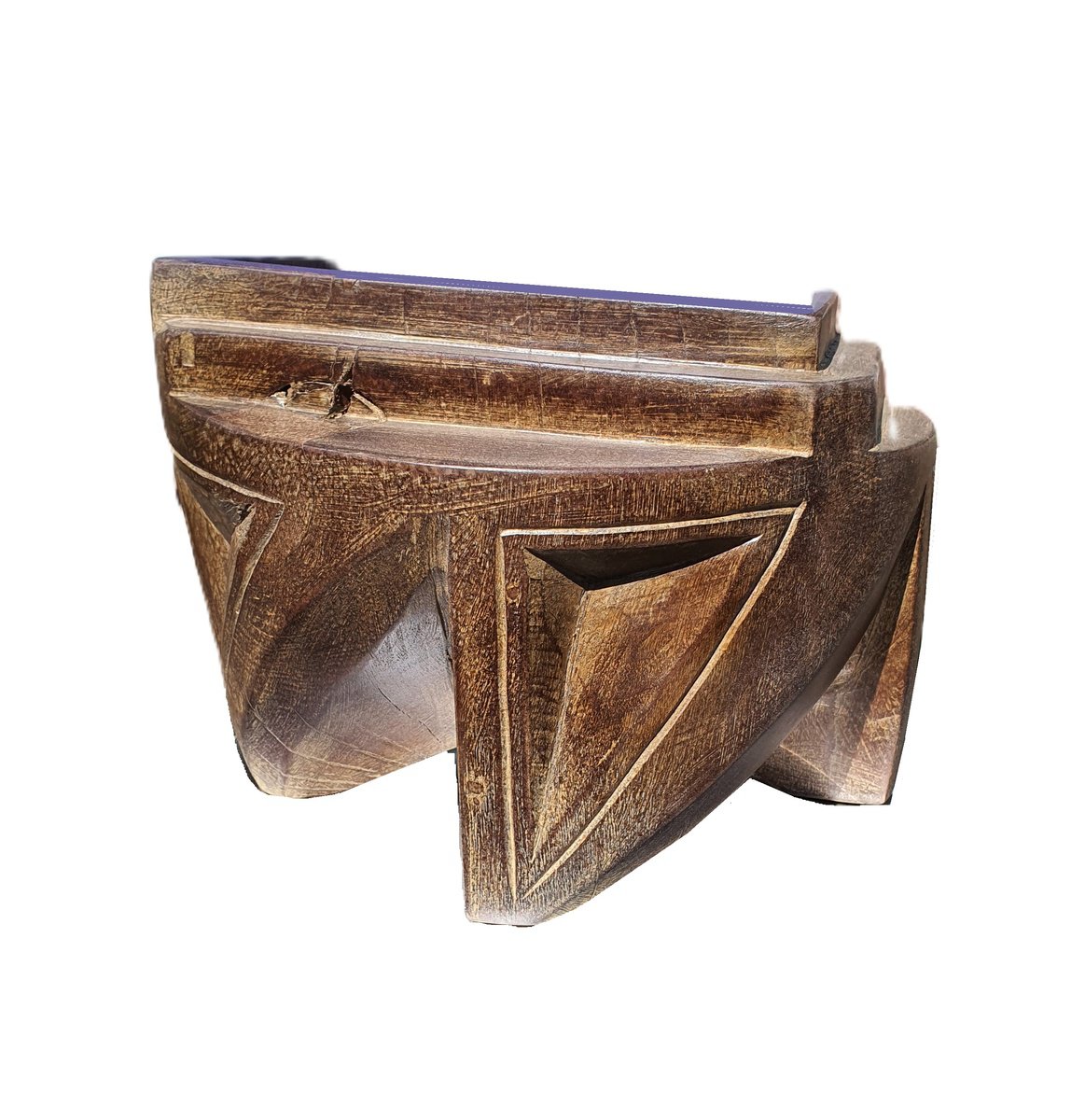 Abstract Cityscapes Wood Sculpture By George Troyanov, 10 X 7, Embrace, Original Artwork